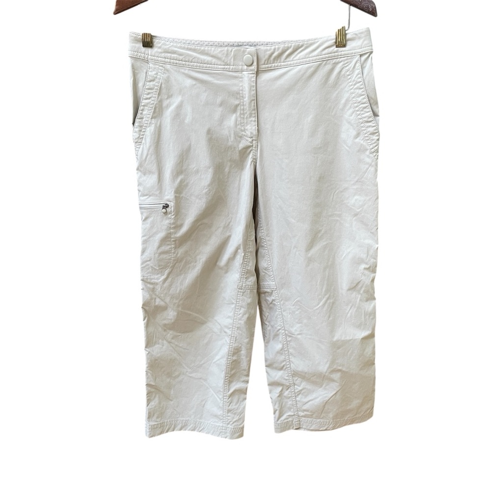 L.L. Bean Beige Gorpcore Outdoors Activewear Hiking Cropped Capris Size 10
